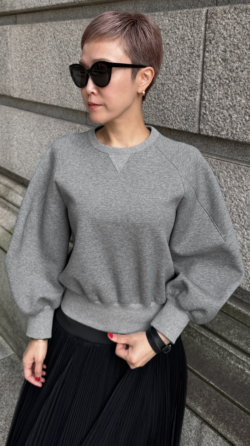 ＜日本製＞ボリュームスリーブトレーナー
