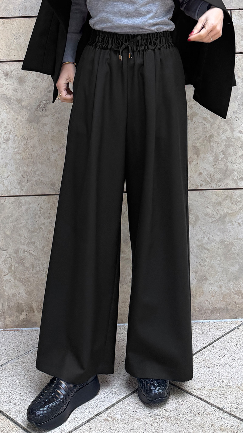 ウエストサテンパンツ（防シワ生地）