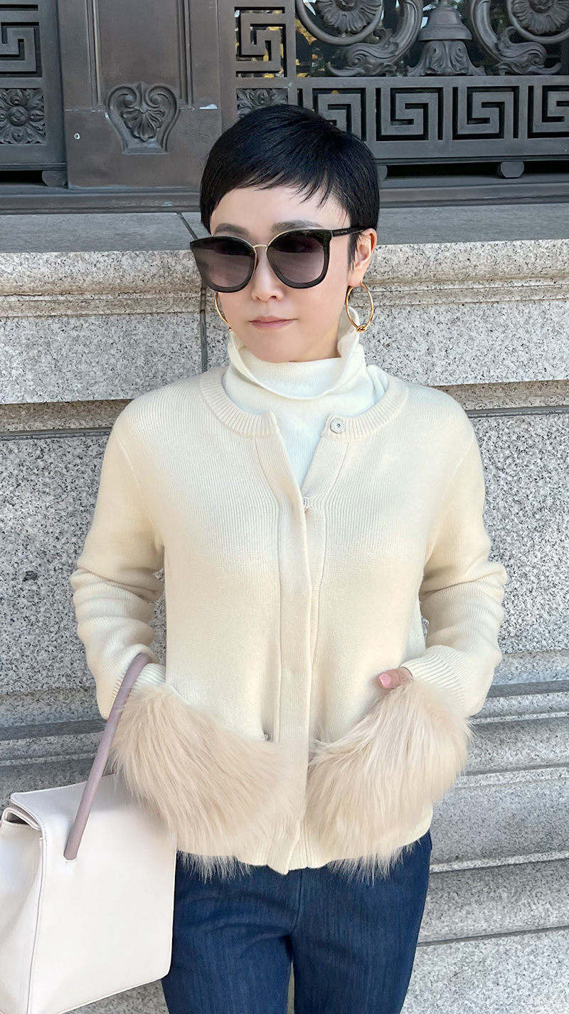 ファーポケット ニットカーディガン｜JENNE(ジェンヌ)公式通販：パリ  