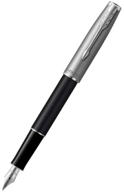 へ*可様 Parker 万年筆セット シルバー メッシュデザイン Parker 万年筆 14k 格子柄 シャープペンシル純銀2本セット