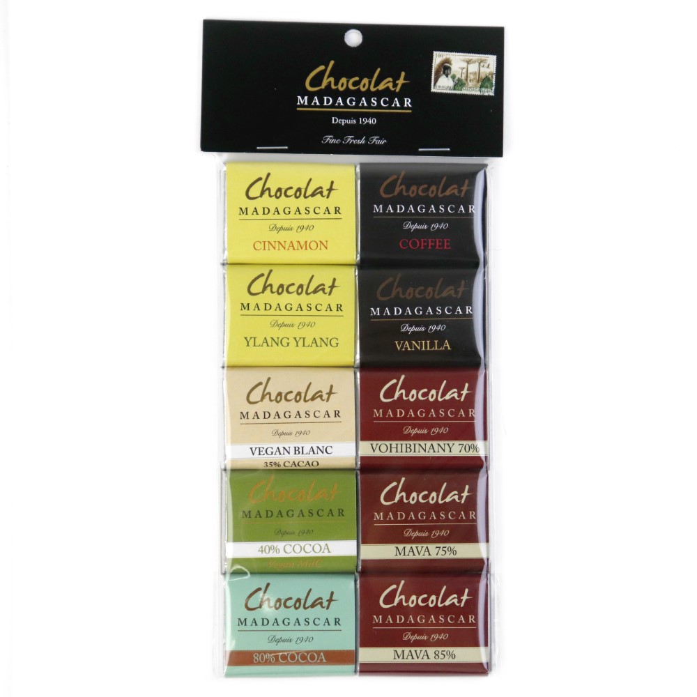 ショコラマダガスカル ミニタブレット 10種アソート 10枚入