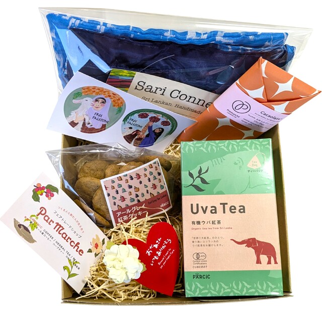 母の日ギフト【選べるきんちゃく・チョコレート・紅茶】