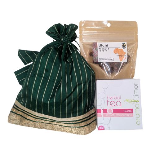 【冬ギフト】きんちゃくギフト えらべるお菓子＆ハーブティー