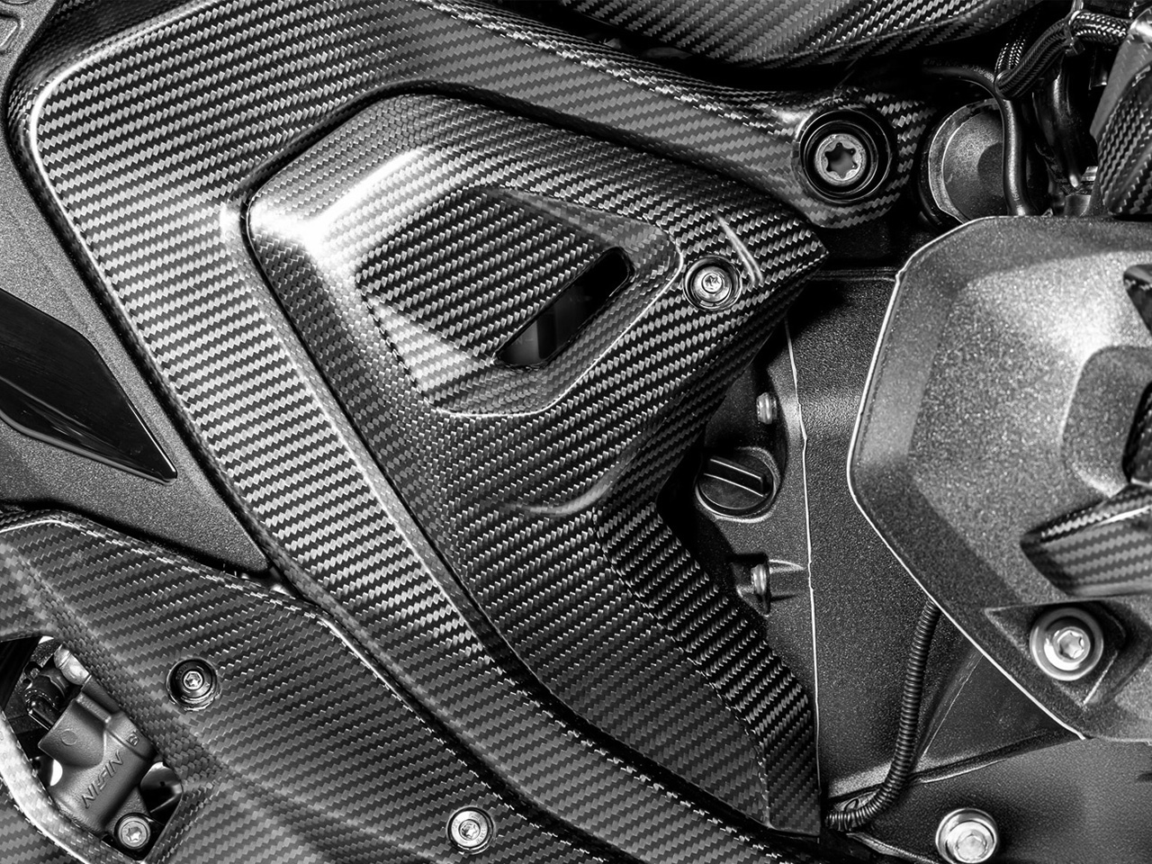 ワンダーリッヒ カーボン フレームトライアングルカバー BMW R1300GS / R1300GS Adventure