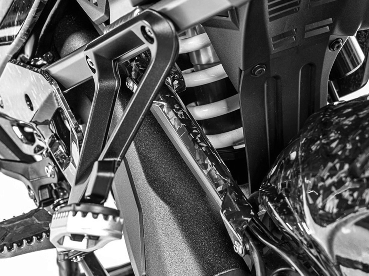 ワンダーリッヒ カーボン ブレーキラインカバー ブラックダイヤモンド カーボン BMW R1300GS