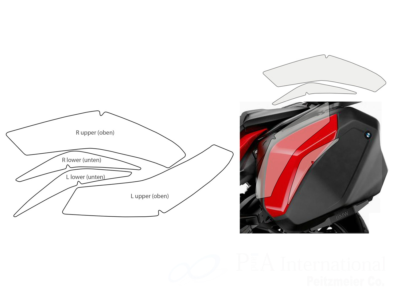 ワンダーリッヒ 純正パニアケースプロテクション「PremiumShield」 BMW S1000XR