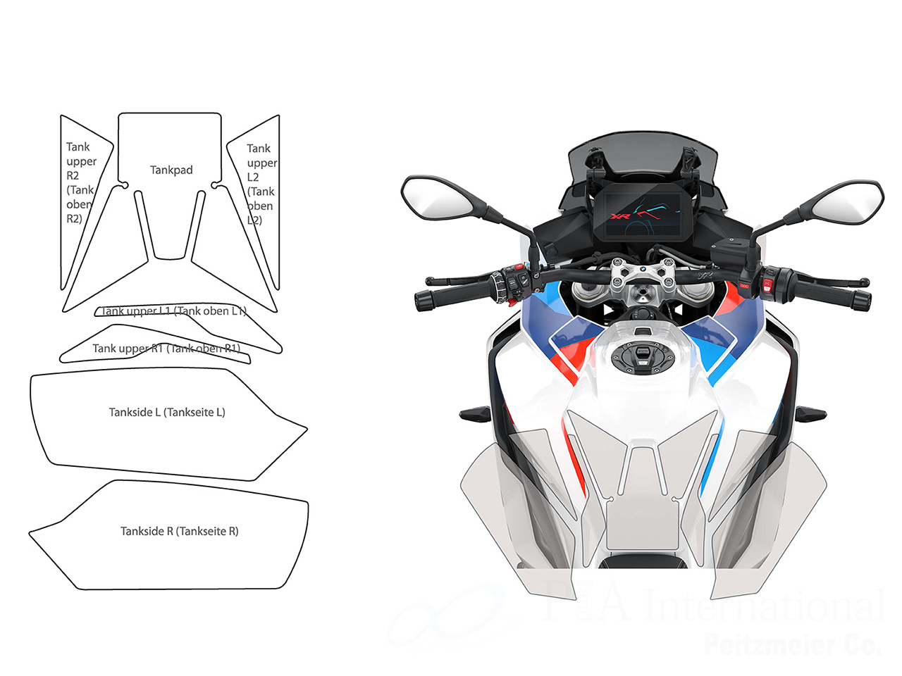ワンダーリッヒ タンクプロテクション「PremiumShield」 BMW S1000XR ('24-) / M1000XR