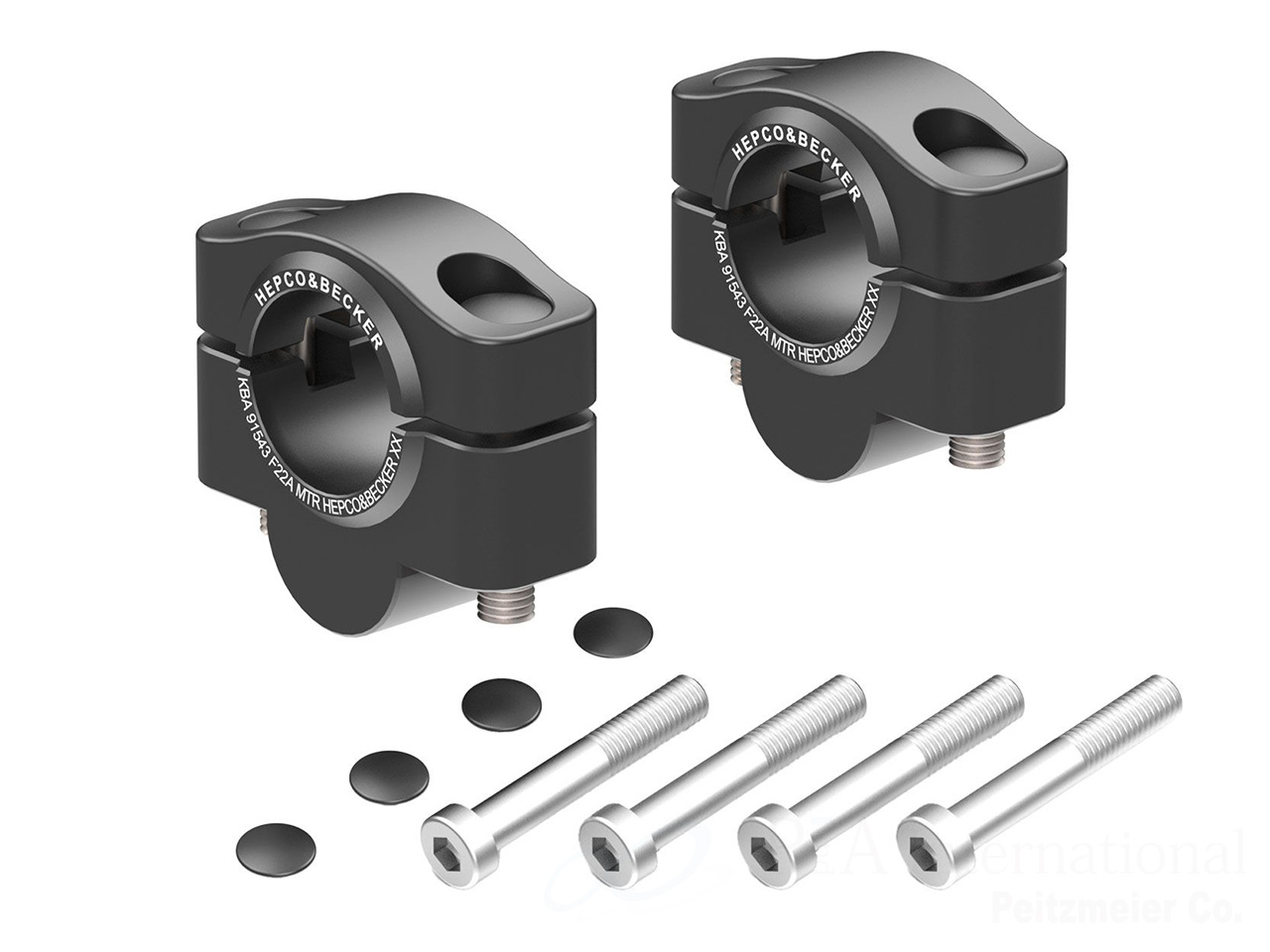 ヘプコ＆ベッカー ハンドルバーライザー 20mm アップ ブラック 4230-7647-2001