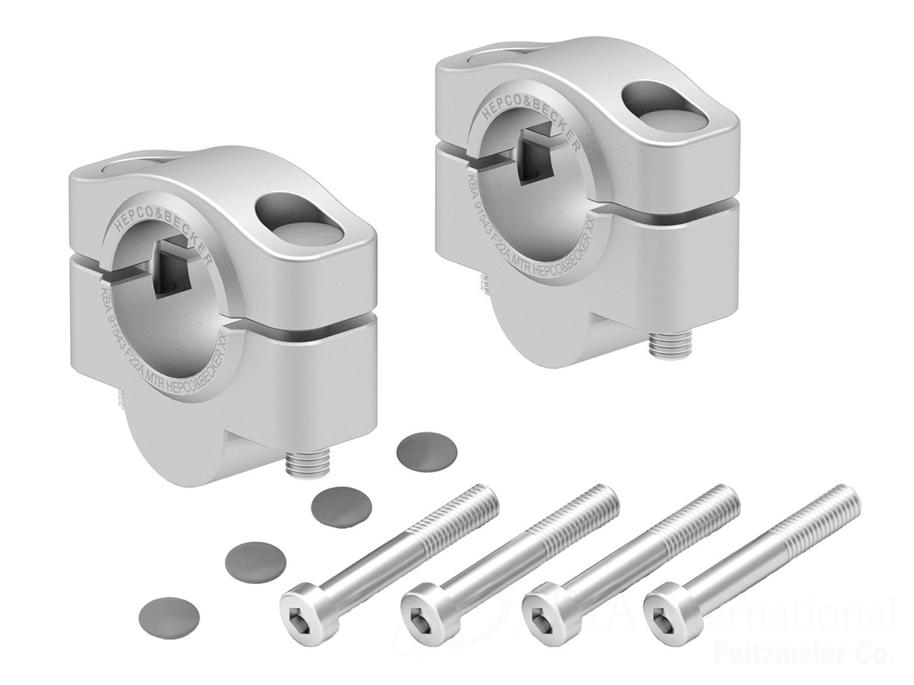 ヘプコ＆ベッカー ハンドルバーライザー 20mm アップ シルバー 4230-7647-2009