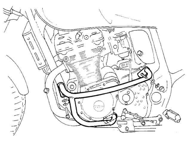 ヘプコ＆ベッカー 正規品 エンジンガード (クローム) SUZUKI GSF1200/S Bandit ('01-'05)
