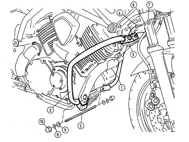 ヘプコ＆ベッカー 正規品 エンジンガード YAMAHA BT1100 Bulldog クローム