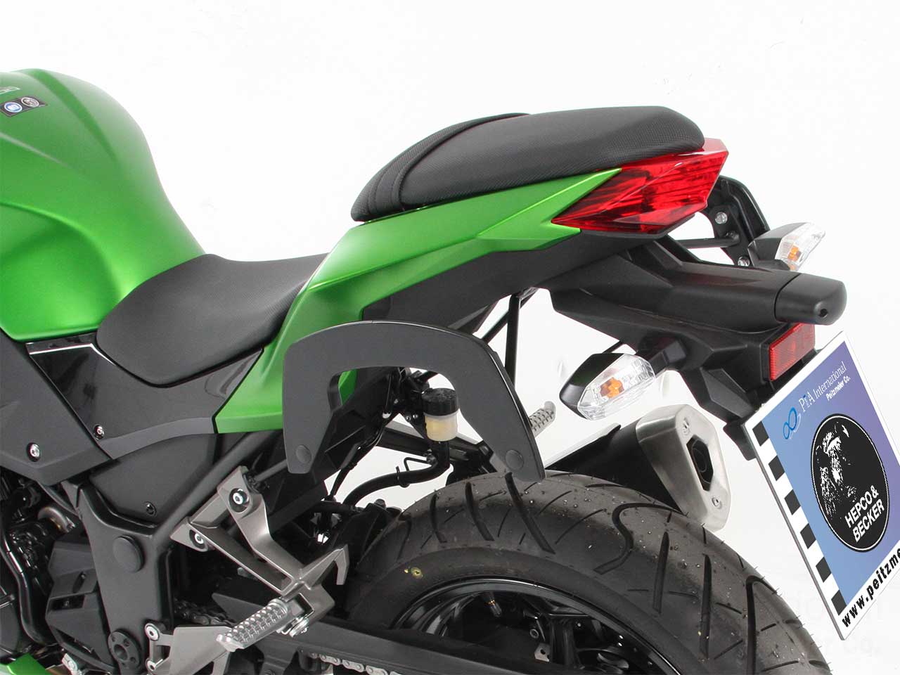 ヘプコ＆ベッカー 正規品 サイドソフトケースホルダー(キャリア)「C-Bow」 Kawasaki Ninja250 / Z250