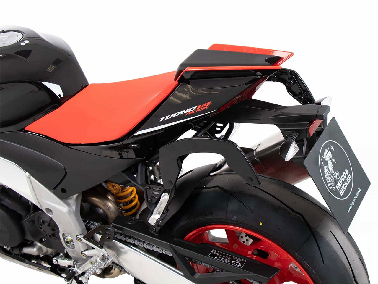 ヘプコ＆ベッカー サイドソフトケースホルダー(キャリア)「C-Bow」aprilia RSV4/Factory / Tuono V4 Factory