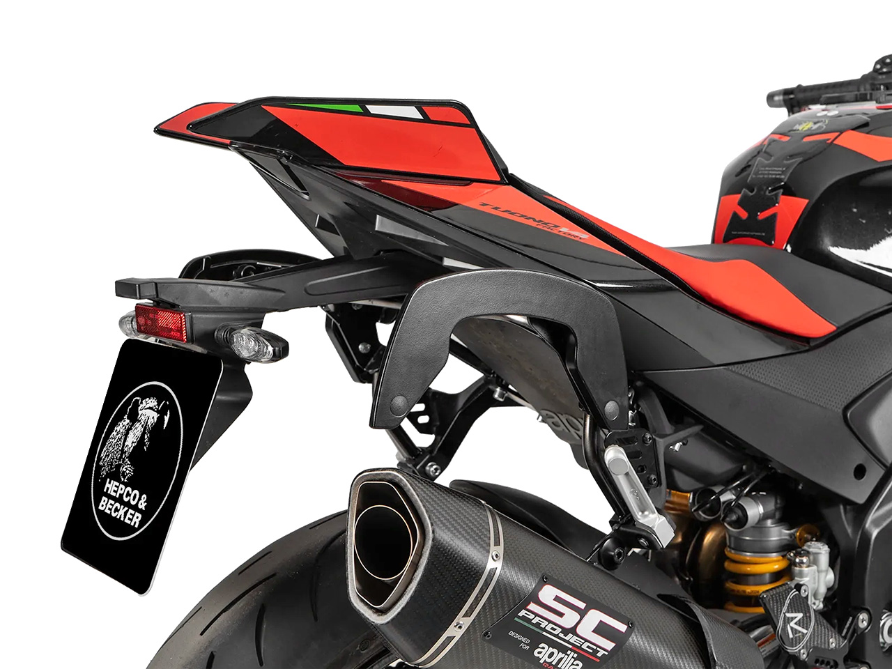 ヘプコ＆ベッカー サイドソフトケースホルダー(キャリア)「C-Bow」aprilia Tuono V4 Factory