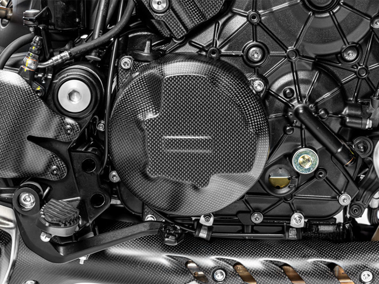 ワンダーリッヒ カーボンクラッチカバー DUCATI ムルティストラーダ V4/S/Pikes Peak