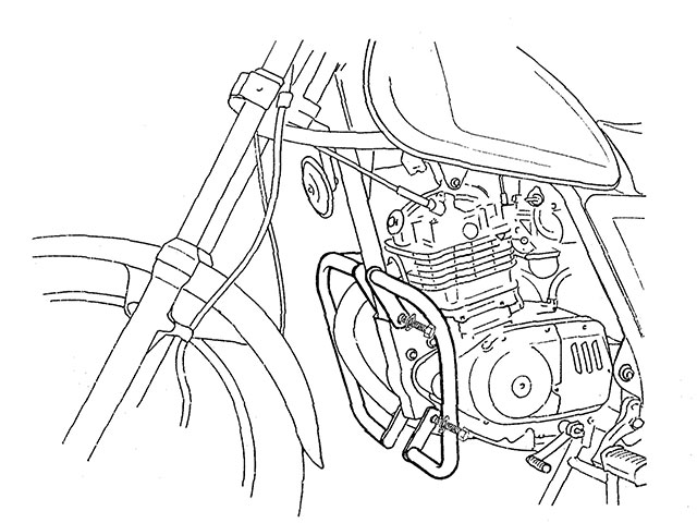 ヘプコ＆ベッカー 正規品 エンジンガード SUZUKI GN125 クローム