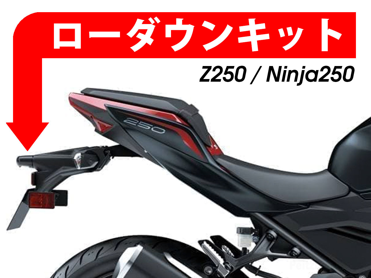 ローダウンキット For Kawasaki Z250 / Z300 / Ninja 250 / Ninja 300