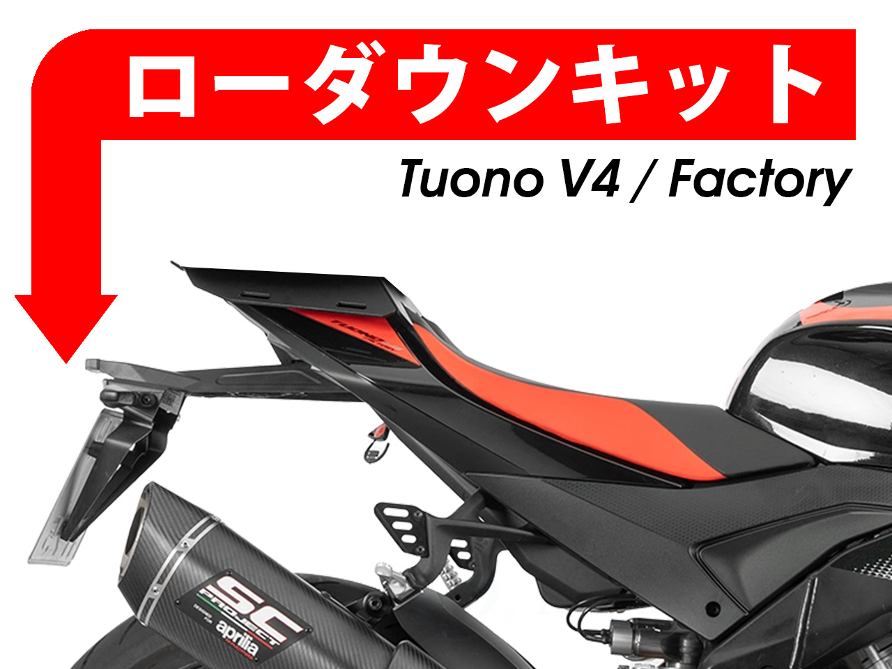 ローダウンキット For aprilia Tuono V4