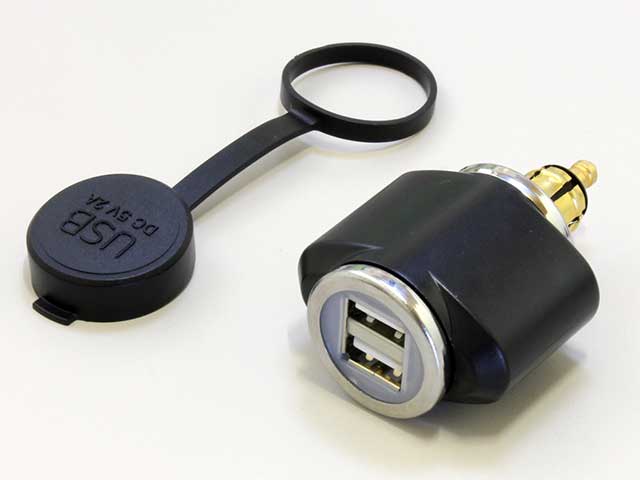 USB パワーソケット(ヘラーソケットストレートタイプ)　防水キャップ付