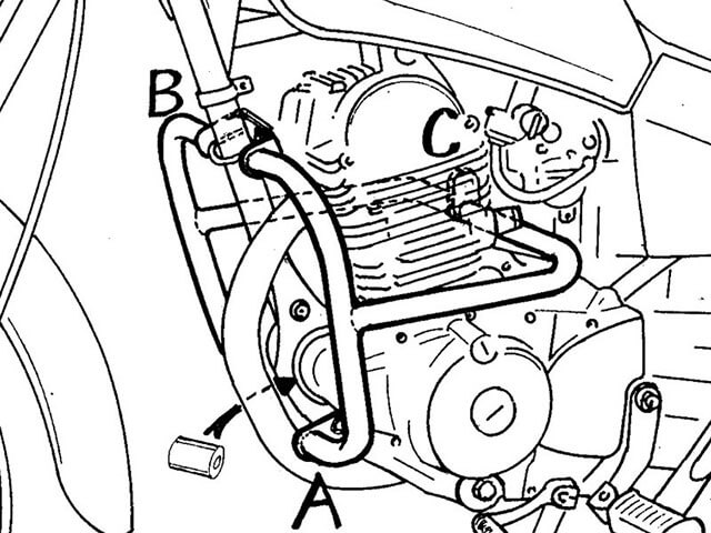 ヘプコ＆ベッカー 正規品 エンジンガード YAMAHA SR125 クローム