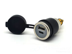 USB-A&C パワーソケット (ヘラーソケットタイプ) 防水キャップ付