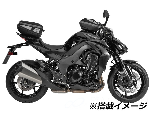 ブラックリブ付きスリムシート ヘプコ＆ベッカー タンデムシート置換型リアラック「Speedrack EVO