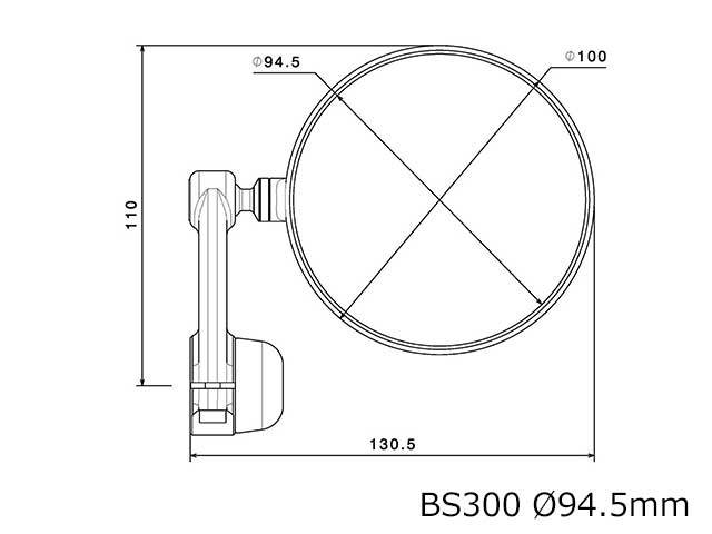 rizoma / リゾマ 補助ミラー 「Spy ARM 100」/「Spy ARM 80」 左右 同形状