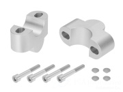 ヘプコ＆ベッカー ハンドルバーライザー 25mm アップ シルバー 4235-7588-2509