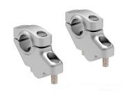 ヘプコ＆ベッカー ハンドルバー セットバックライザー 30mmアップ / 21mmセットバック シルバー 4240-305-0009