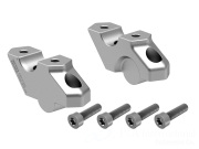 ヘプコ＆ベッカー ハンドルバー セットバックライザー 30mmアップ / 22mmセットバック BMW F800GS / F750GS