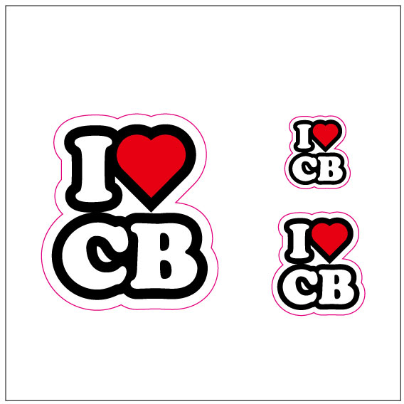 I LOVE　CB  ステッカー
