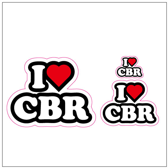 I LOVE　CBR  ステッカー