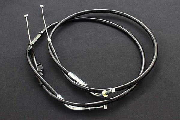 ゼファー４００ アクセル ワイヤー ２０cmロング ブラック