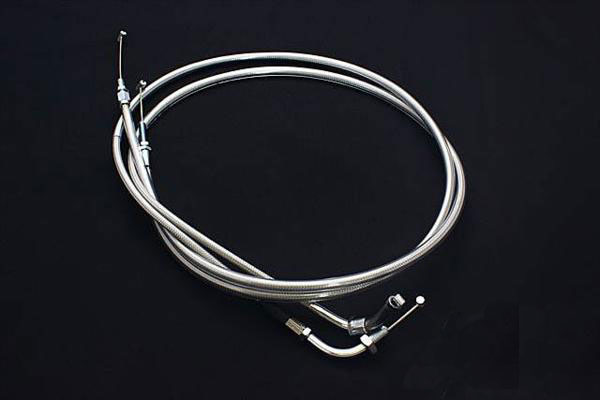 ＣＢ２５０/４００ T/N アクセルワイヤー セット メッシュ ２０ｃｍ ロング