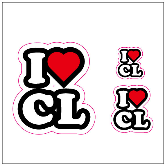 I LOVE　CL  ステッカー