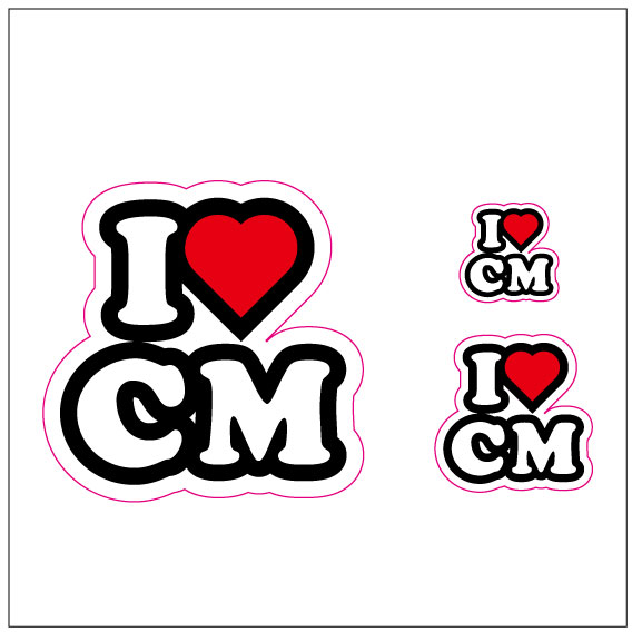 I LOVE　CM  ステッカー