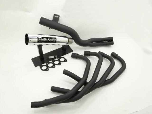 GPZ400F 54π 分割式 イナズマBULLET管 ブラック ブレット管