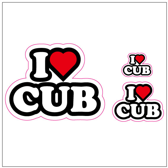 I LOVE　CUB  ステッカー