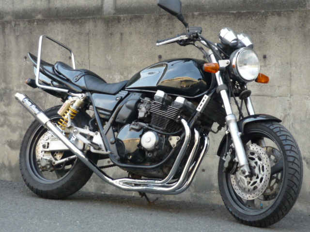 XJR400 4HM 分割式 42.7π (極) メッキ マフラー 