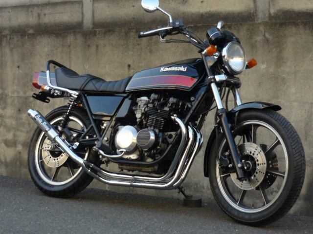 Z400FX マフラー Z400FX モリワキ ワンピース マフラー ブラック ショート管 復刻
