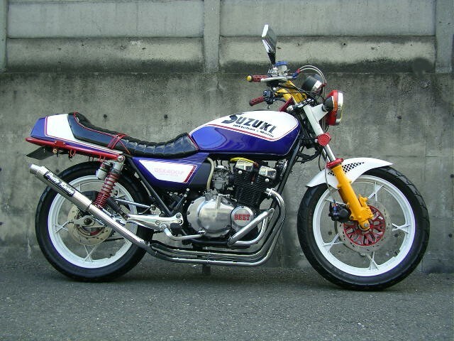 GSX 400F マフラー 楽天市場】SUZUKI GSX400F 分割式 42.7π (極) PRETTY管 メッキ