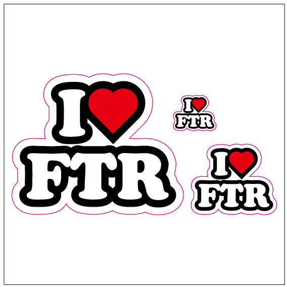 I LOVE　FTR  ステッカー