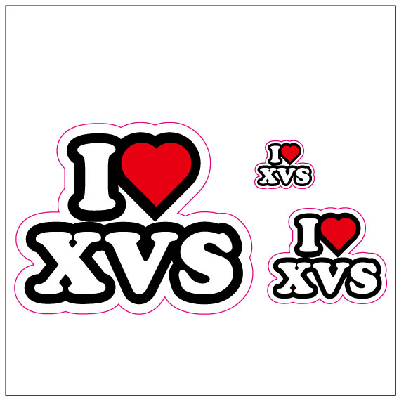 I LOVE　XVS  ステッカー