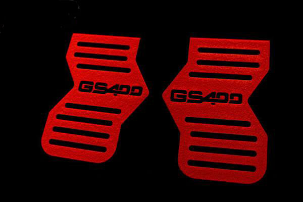 ＧＳ４００ ちぢみ塗装 ロゴイリ キャブサイドカバー （400ロゴ）（レッド）