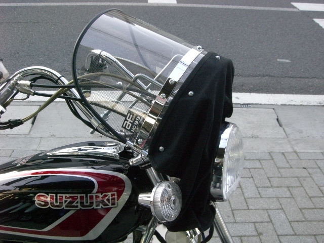 アミ入り風防　クロ布/クロフチ