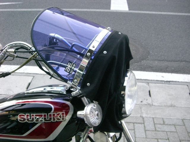 ムラサキ風防　クロ布/クロフチ