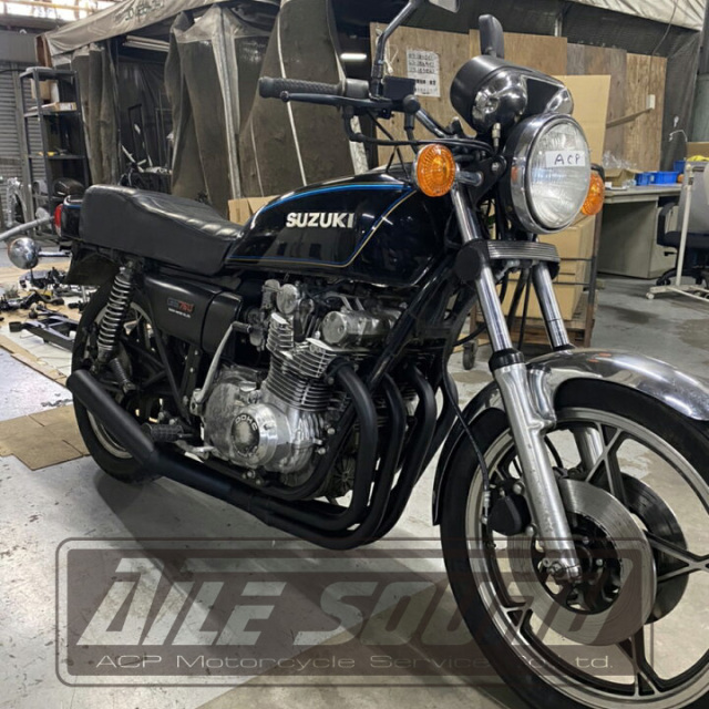 GS750 エルサウンド ショート管 ブラック マフラー 
