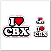 I LOVE　CBX  ステッカー