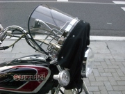 アミ入り風防　クロ布/クロフチ