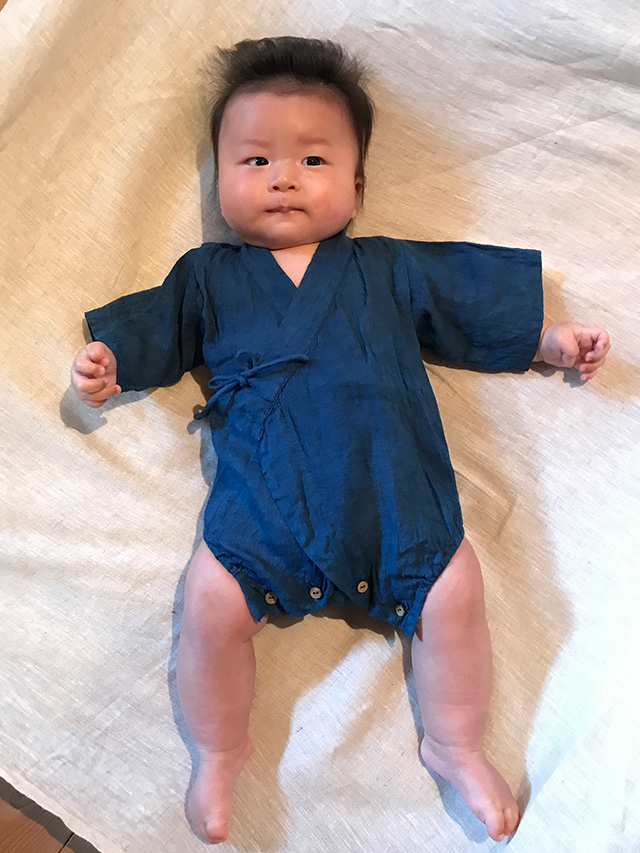 asana 麻100％ うぶぎ・草木染め